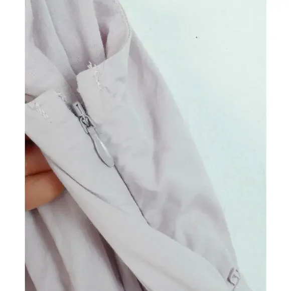 Sea New York Emmet Midi Dress XL Pastel Purple Cotton Bubble Hem Cottagecore - Picture 7 of 7